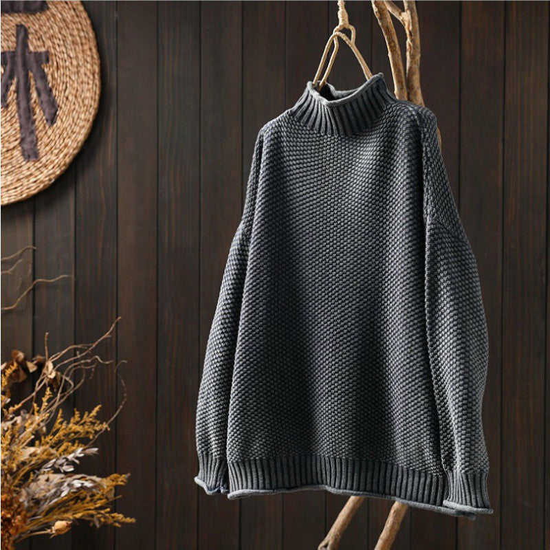 Noa - Trendy boucle knit oversized sweater for a chic and casual style